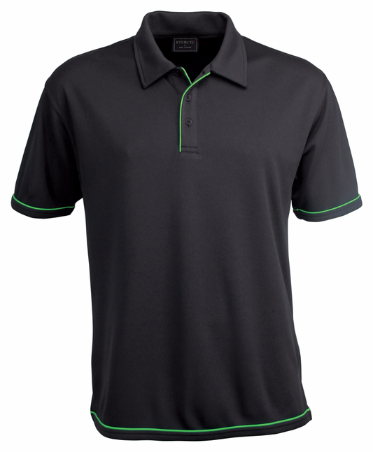 Stencil Mens Short Sleeve Cooldry Polo