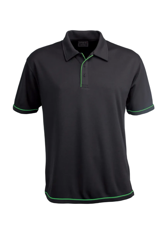 Stencil Mens Short Sleeve Cooldry Polo