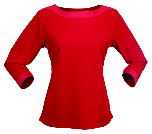 Stencil Ladies 3/4 Sleeve Argent Top