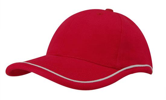 Headwear Brushed Heavy Cotton with Piping On Peak & Crown