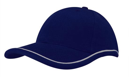Headwear Brushed Heavy Cotton with Piping On Peak & Crown