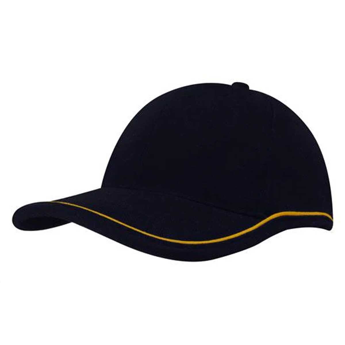 Headwear Brushed Heavy Cotton with Piping On Peak & Crown