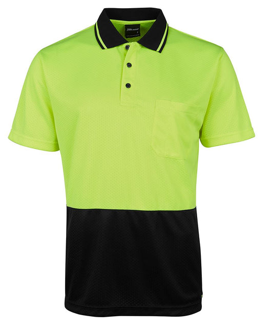JBs Wear Hi Vis Jacquard Non Cuff Polo