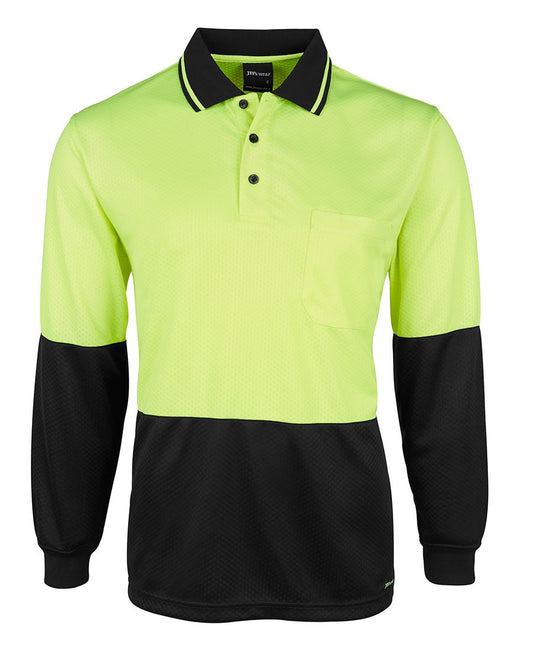 JBs Wear Hi Vis L/S Jacquard Polo