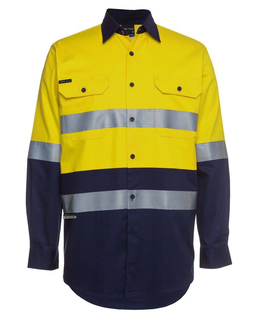 JBs Wear Hi Vis (D+N) L/S 190G Work Shirt