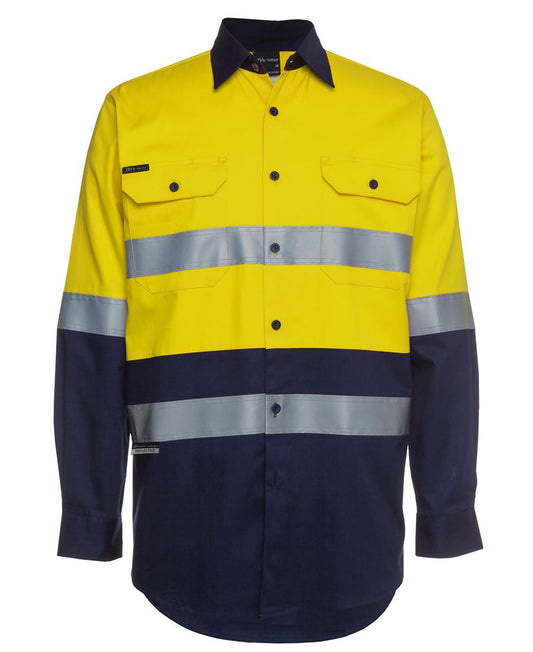 JBs Wear Hi Vis (D+N) L/S 190G Work Shirt
