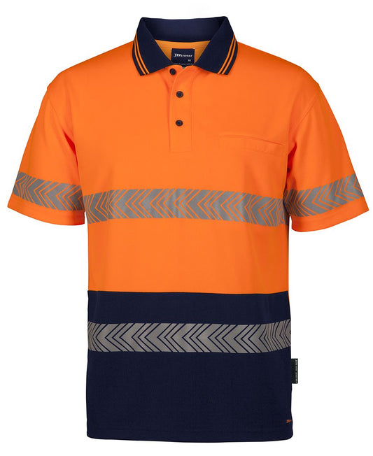 JBs Wear Hi Vis Segmented Tape Short Sleeve Polo