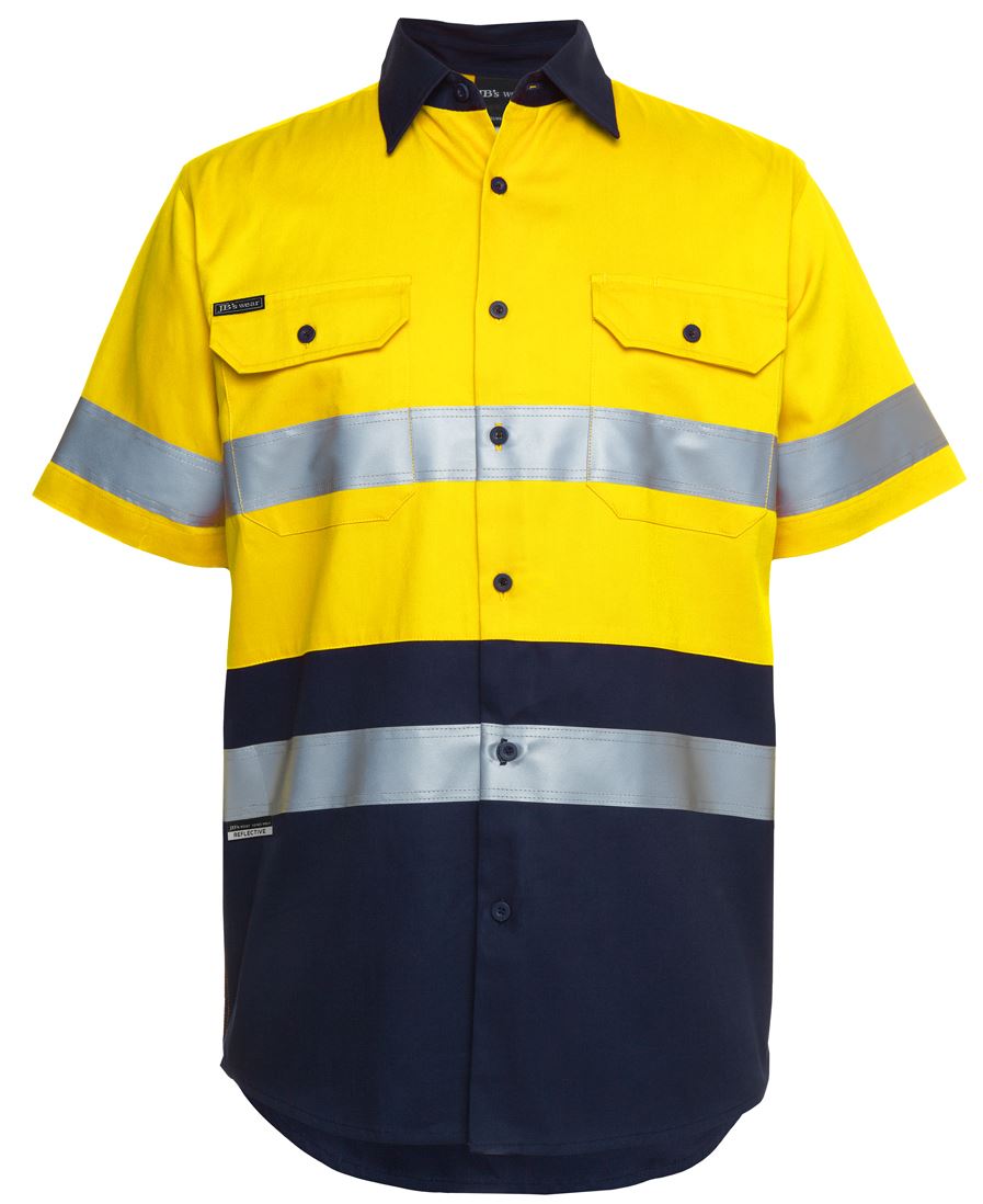 JBs Wear Hi Vis (D+N) S/S 190G Work Shirt