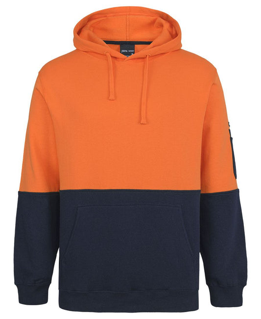 JBs Wear Hi Vis 310 Cotton Pull Over Fleece Hoodie
