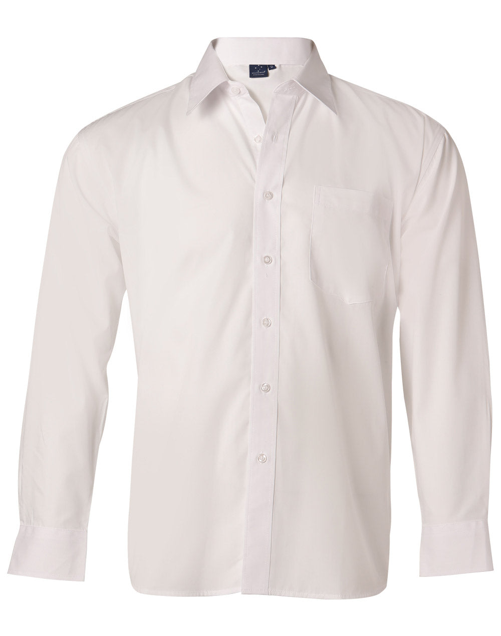 Winning Spirit Mens Poplin Long Sleeve Business Shirt