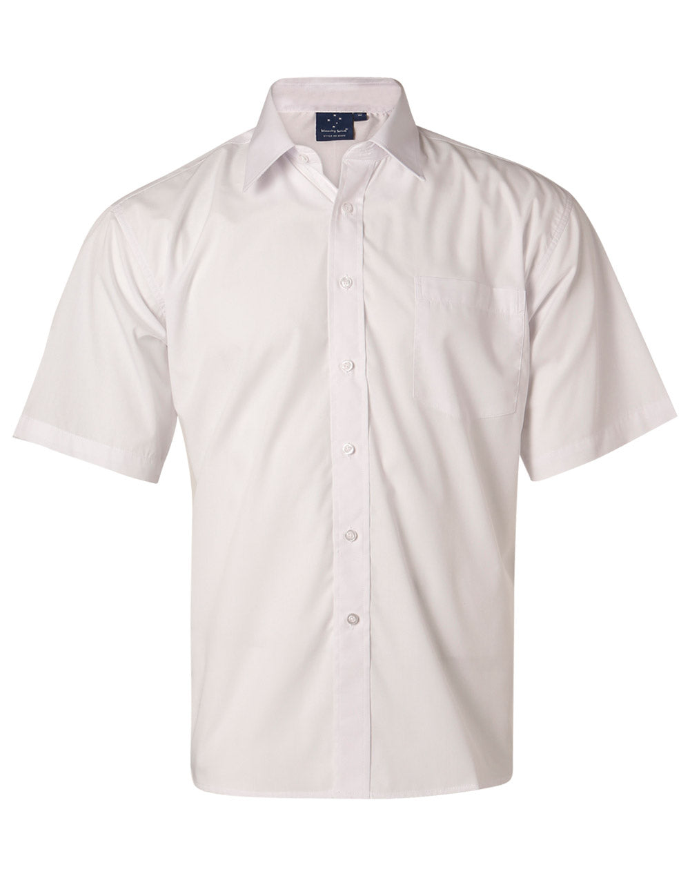Winning Spirit Mens Poplin Short Sleeve Business Shirt