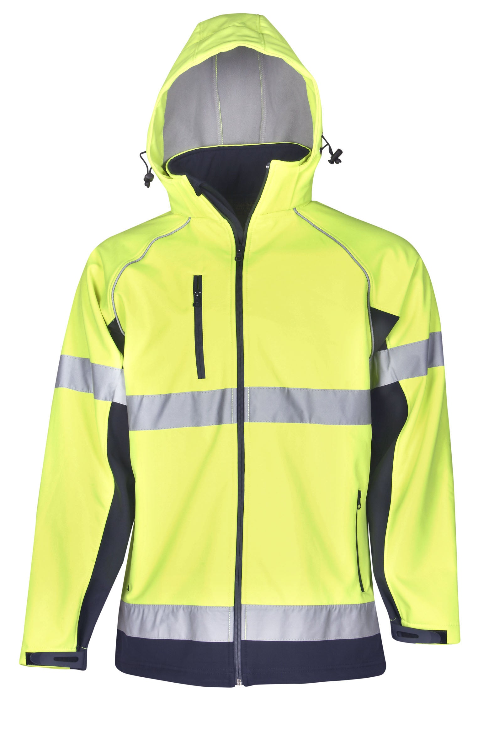 Blue Whale Hooded Hi Vis Soft Shell Jackets D/N Use