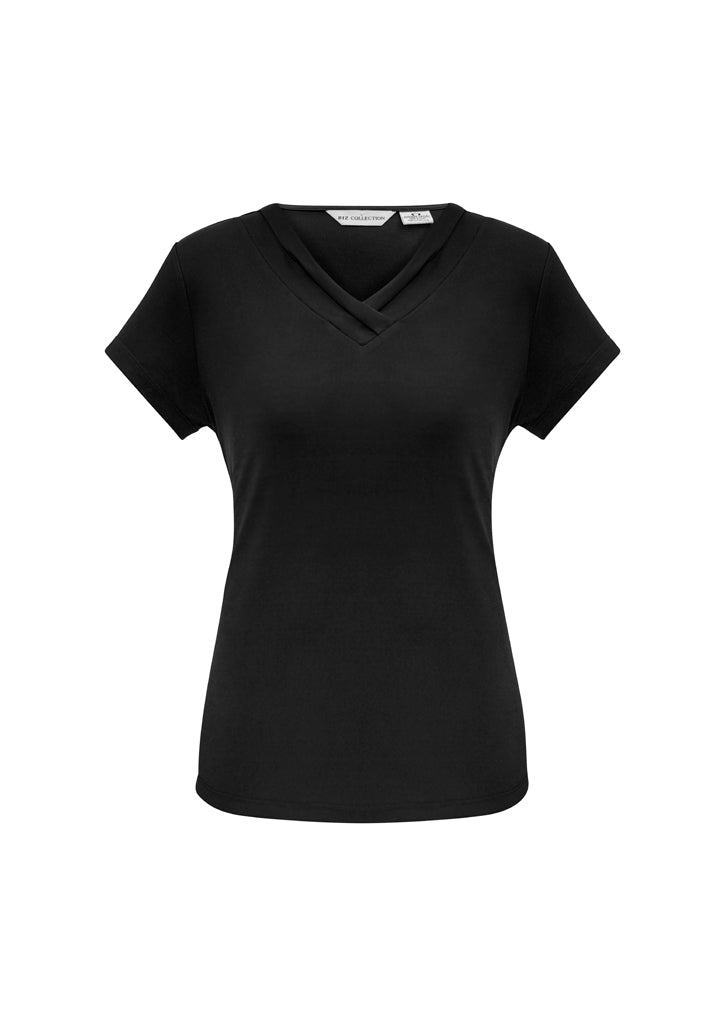 Biz Collection Womens Lana Short Sleeve Top