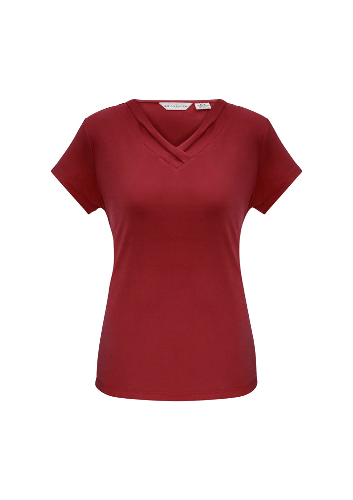Biz Collection Womens Lana Short Sleeve Top