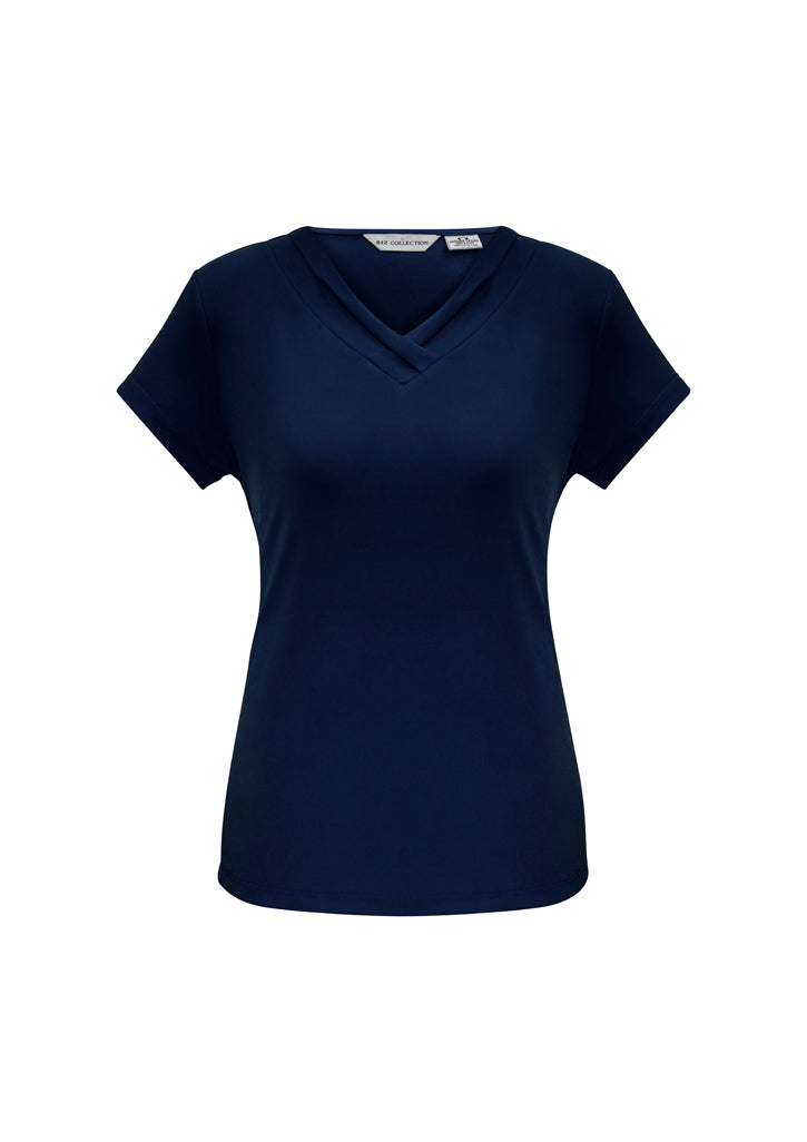 Biz Collection Womens Lana Short Sleeve Top