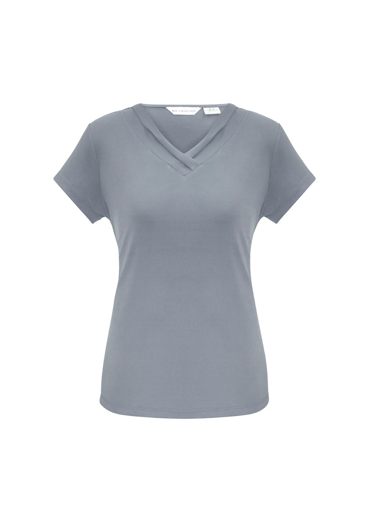Biz Collection Womens Lana Short Sleeve Top
