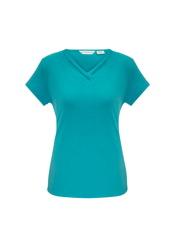 Biz Collection Womens Lana Short Sleeve Top