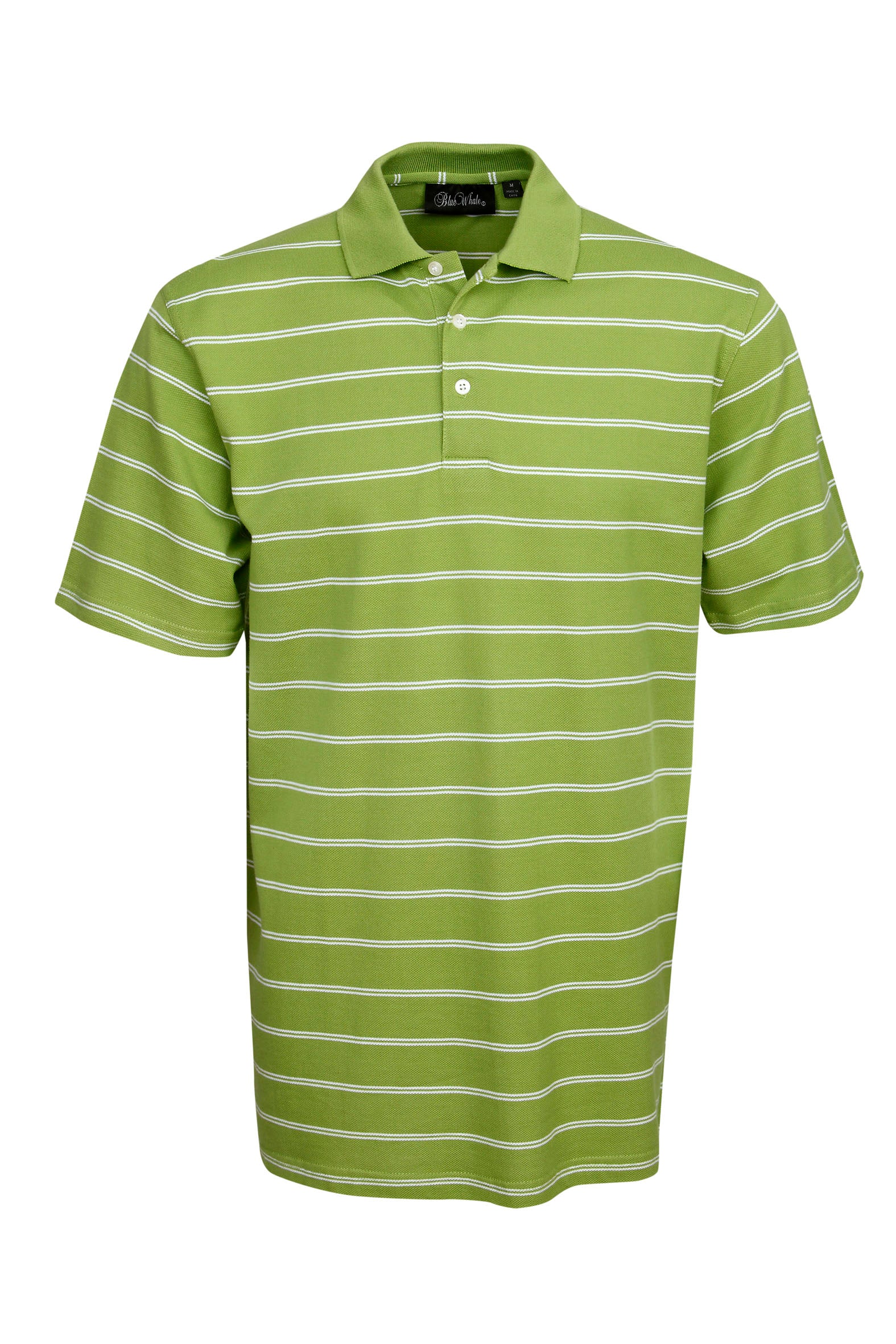 Blue Whale Adults Stripped Cotton Pique Polo