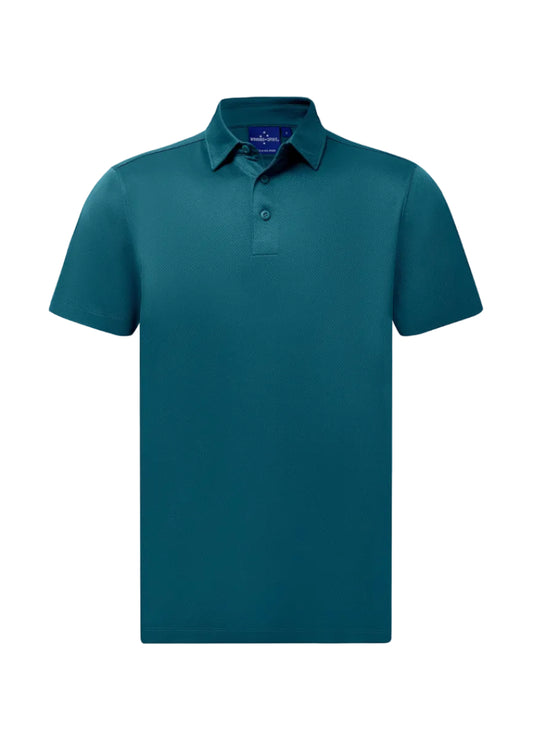 Winning Spirit Sustainable Jacquard Knit Polo Men's