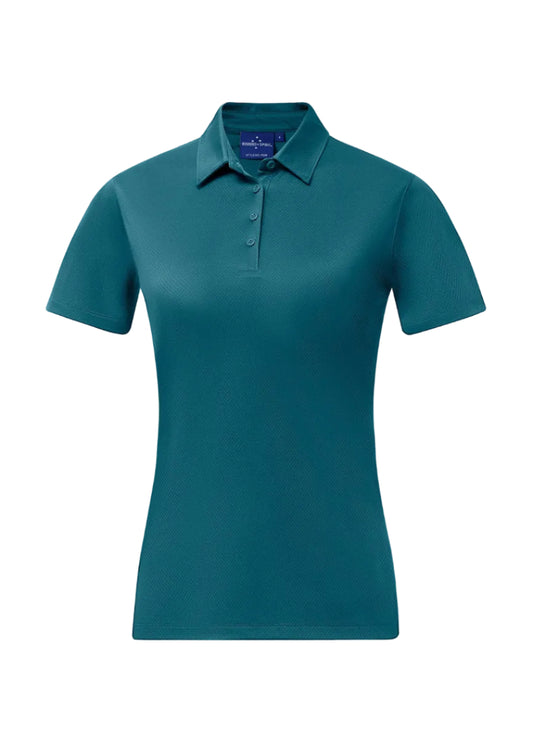 Winning Spirit Sustainable Jacquard Knit Polo Ladies