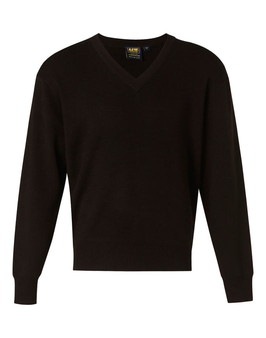 Winning Spirit WJ01 Unisex Wool/ Acrylic V-Neck Jumper
