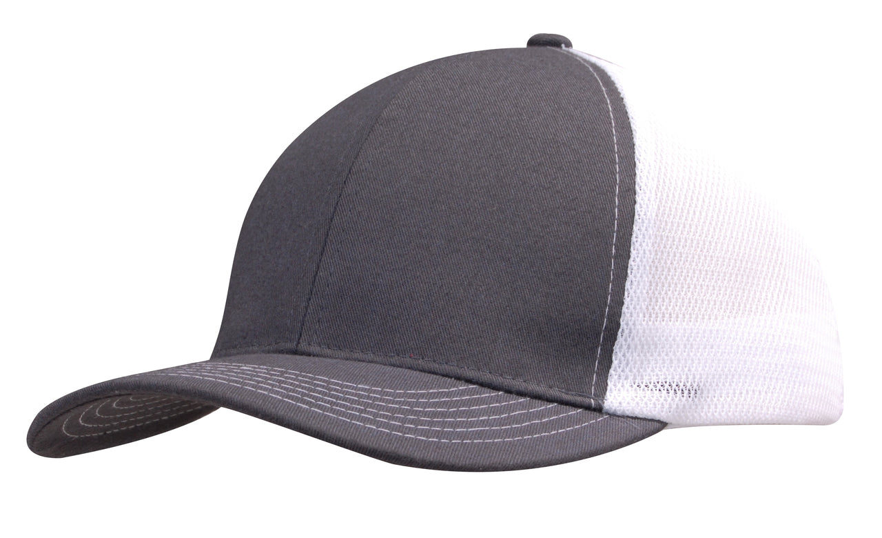 Headwear Brushed Cotton with Mesh Back Cap
