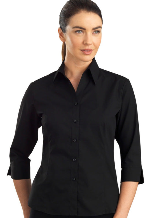 John Kevin Style 100 Womens 3/4 Sleeve Poplin