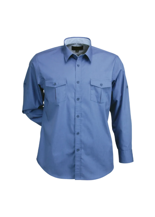 Stencil Mens Long Sleeve Hospitality Nano Shirt