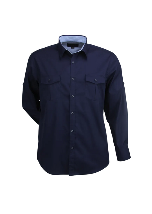 Stencil Mens Long Sleeve Hospitality Nano Shirt