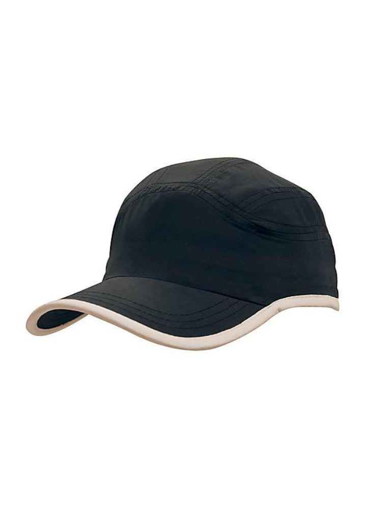 Headwear Microfibre and Mesh Sports Cap with Trimmed Peak