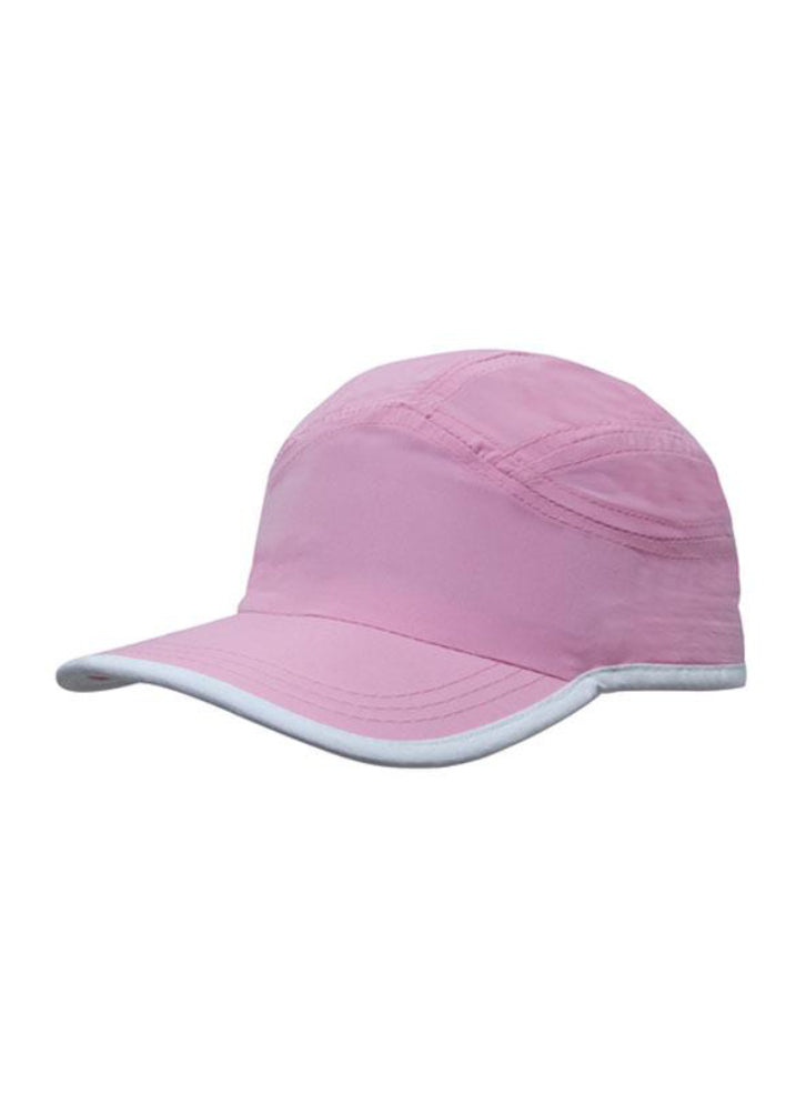 Headwear Microfibre and Mesh Sports Cap with Trimmed Peak