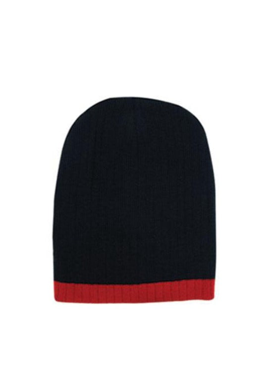 Headwear Two Tone Cable Knit Beanie