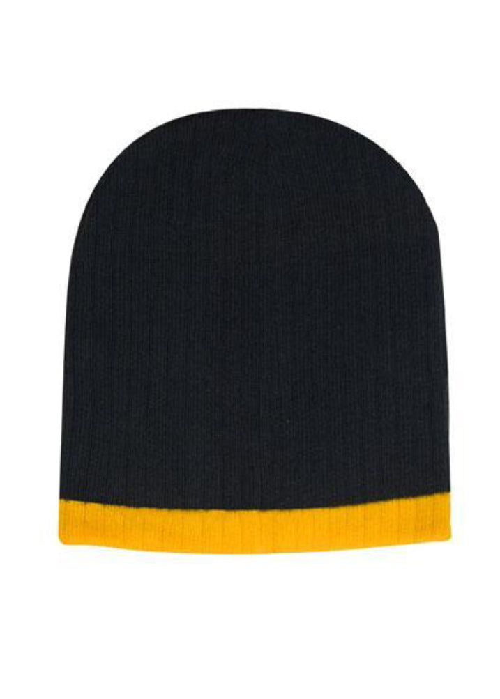 Headwear Two Tone Cable Knit Beanie