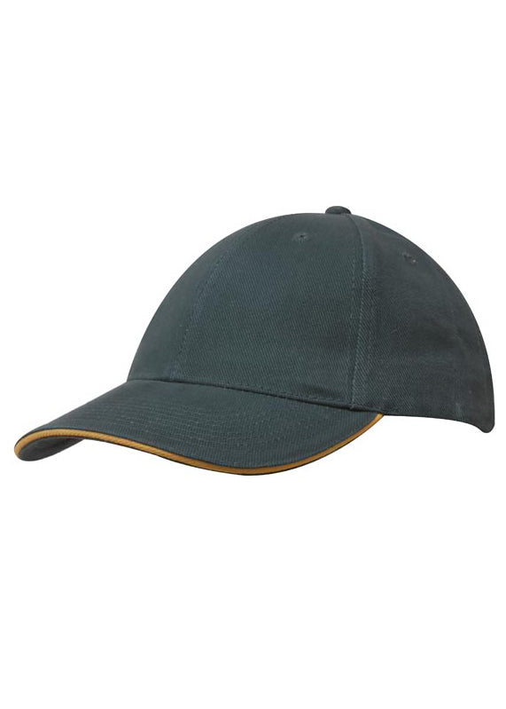 Headwear Brushed Heavy Cotton with Sandwich Trim Cap