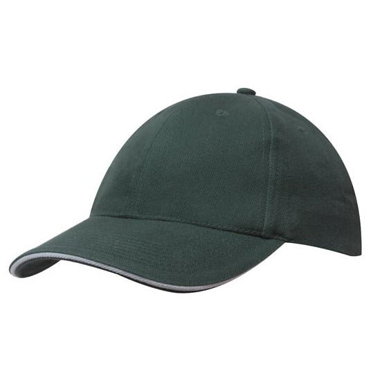 Headwear Brushed Heavy Cotton with Sandwich Trim Cap