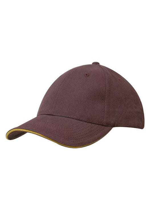 Headwear Brushed Heavy Cotton with Sandwich Trim Cap