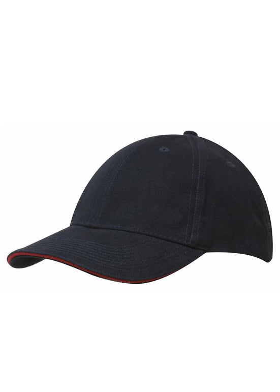 Headwear Brushed Heavy Cotton with Sandwich Trim Cap