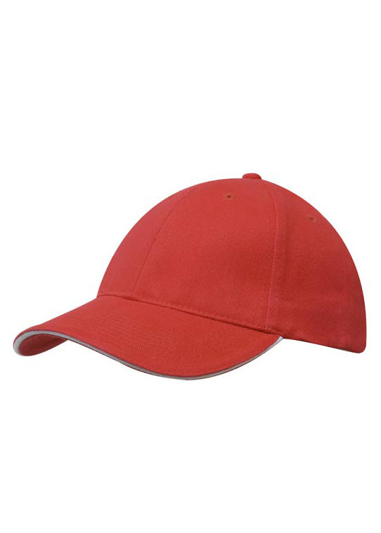 Headwear Brushed Heavy Cotton with Sandwich Trim Cap