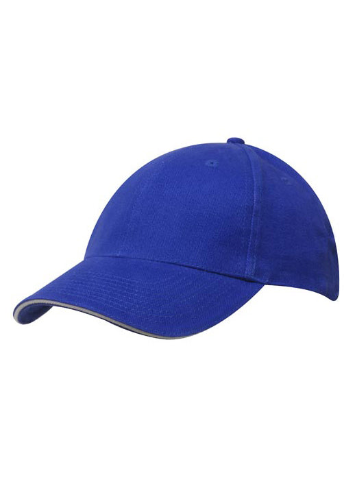 Headwear Brushed Heavy Cotton with Sandwich Trim Cap
