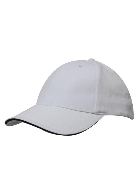 Headwear Brushed Heavy Cotton with Sandwich Trim Cap