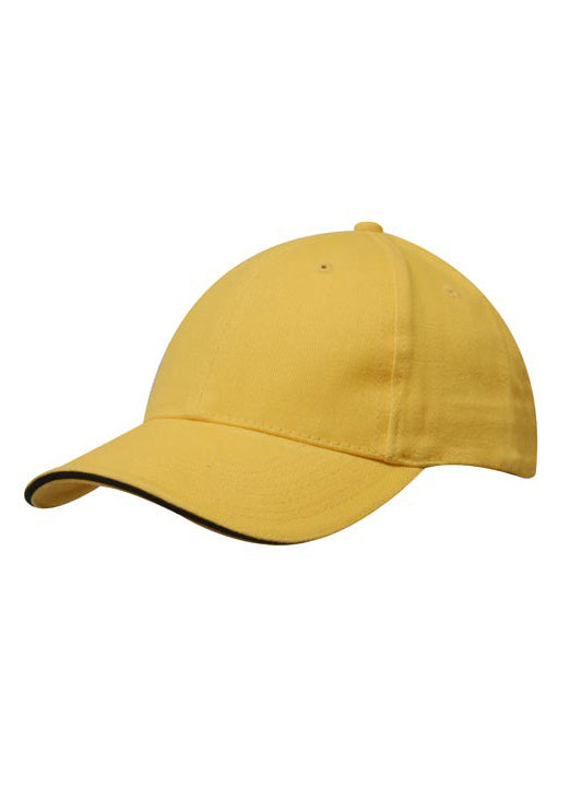 Headwear Brushed Heavy Cotton with Sandwich Trim Cap