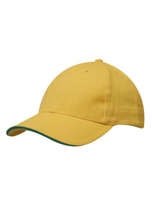 Headwear Brushed Heavy Cotton with Sandwich Trim Cap