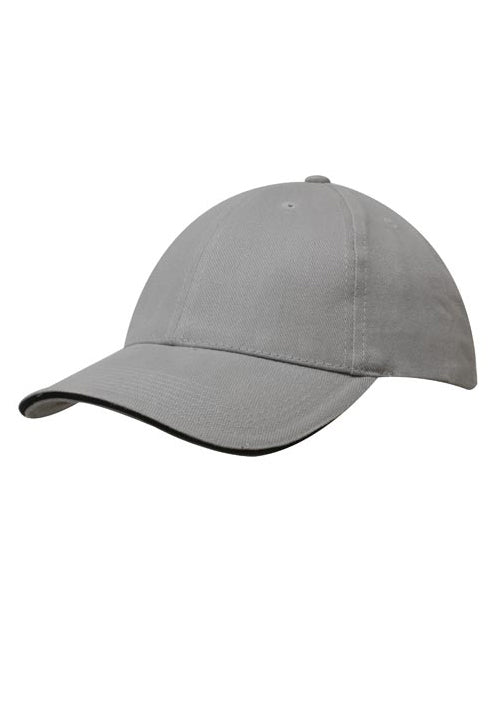 Headwear Brushed Heavy Cotton with Sandwich Trim Cap