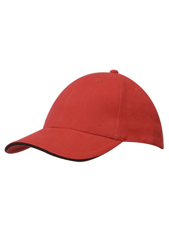 Headwear Brushed Heavy Cotton with Sandwich Trim Cap