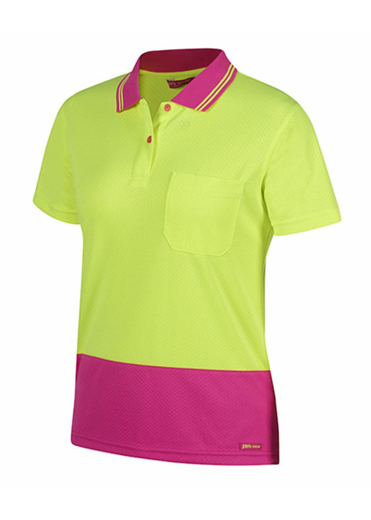 JBs Wear Hi Vis Ladies S/S Jacquard Polo