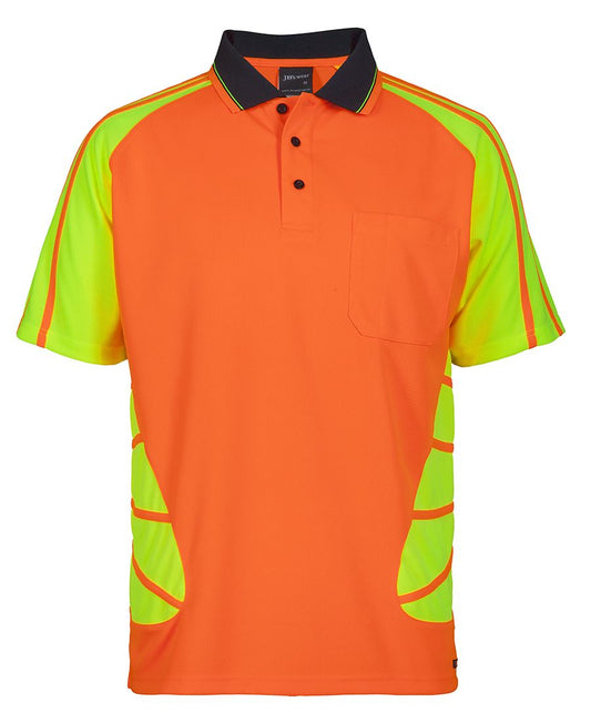 JBs Wear Hi Vis Short Sleeve Spider Polo