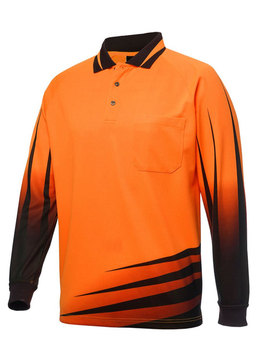 JBs Wear Hi Vis L/S Rippa Sub Polo