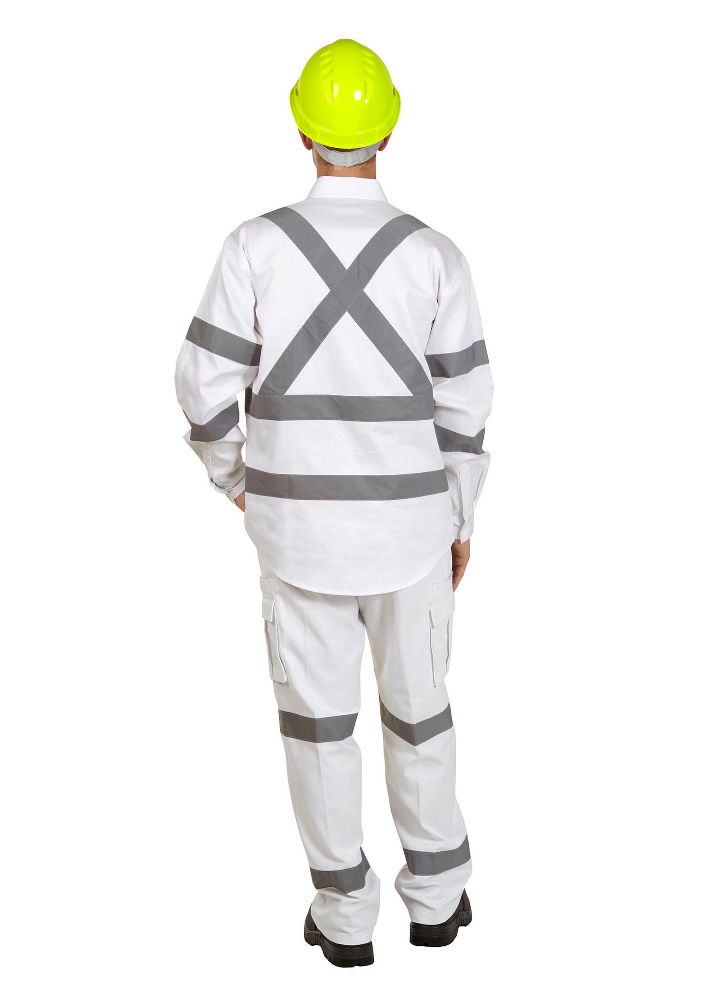 Blue Whale Night Use White Cotton Drill Shirt