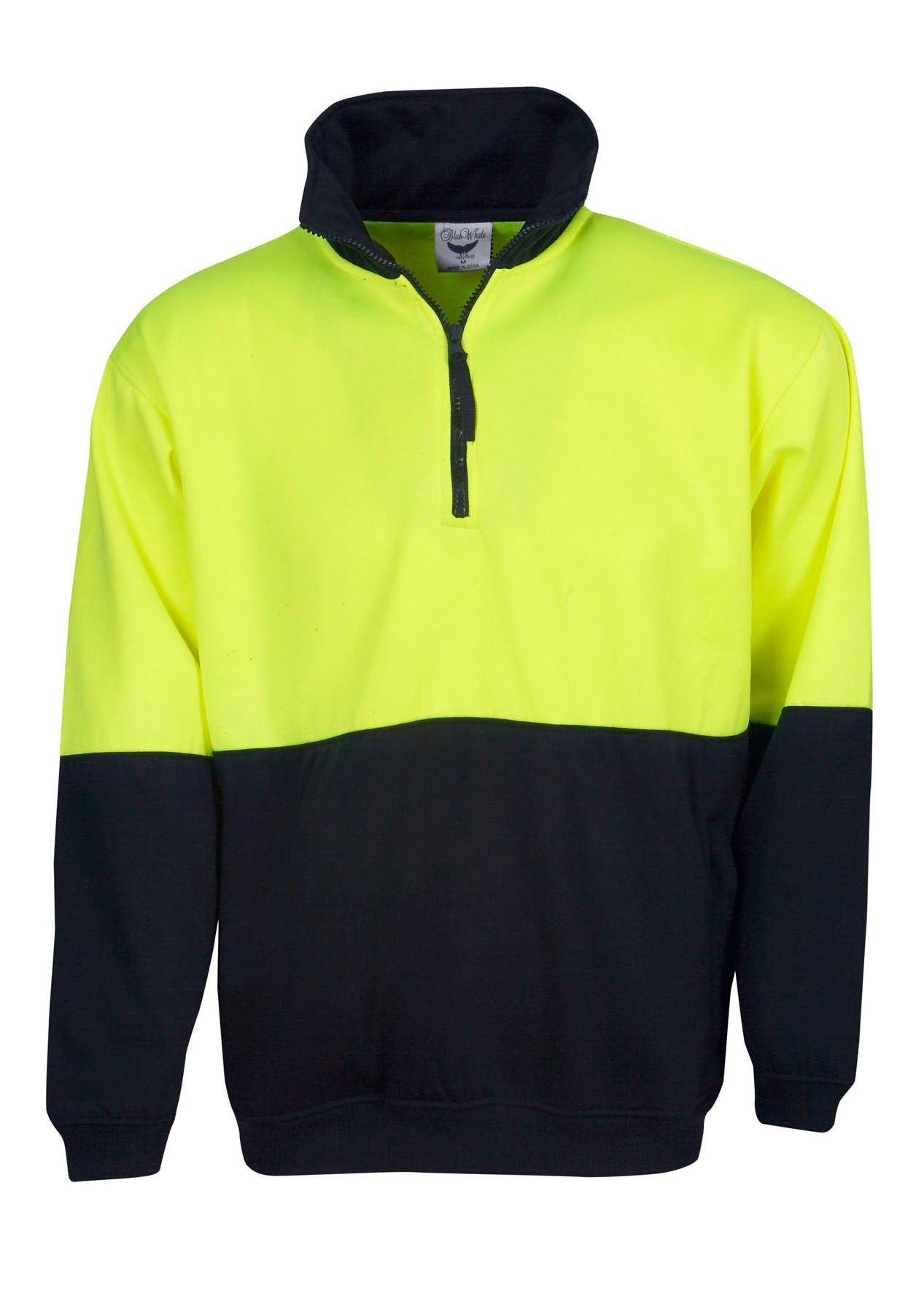 Blue Whale Unisex Hi Vis Fleecy Jumper Half Zip