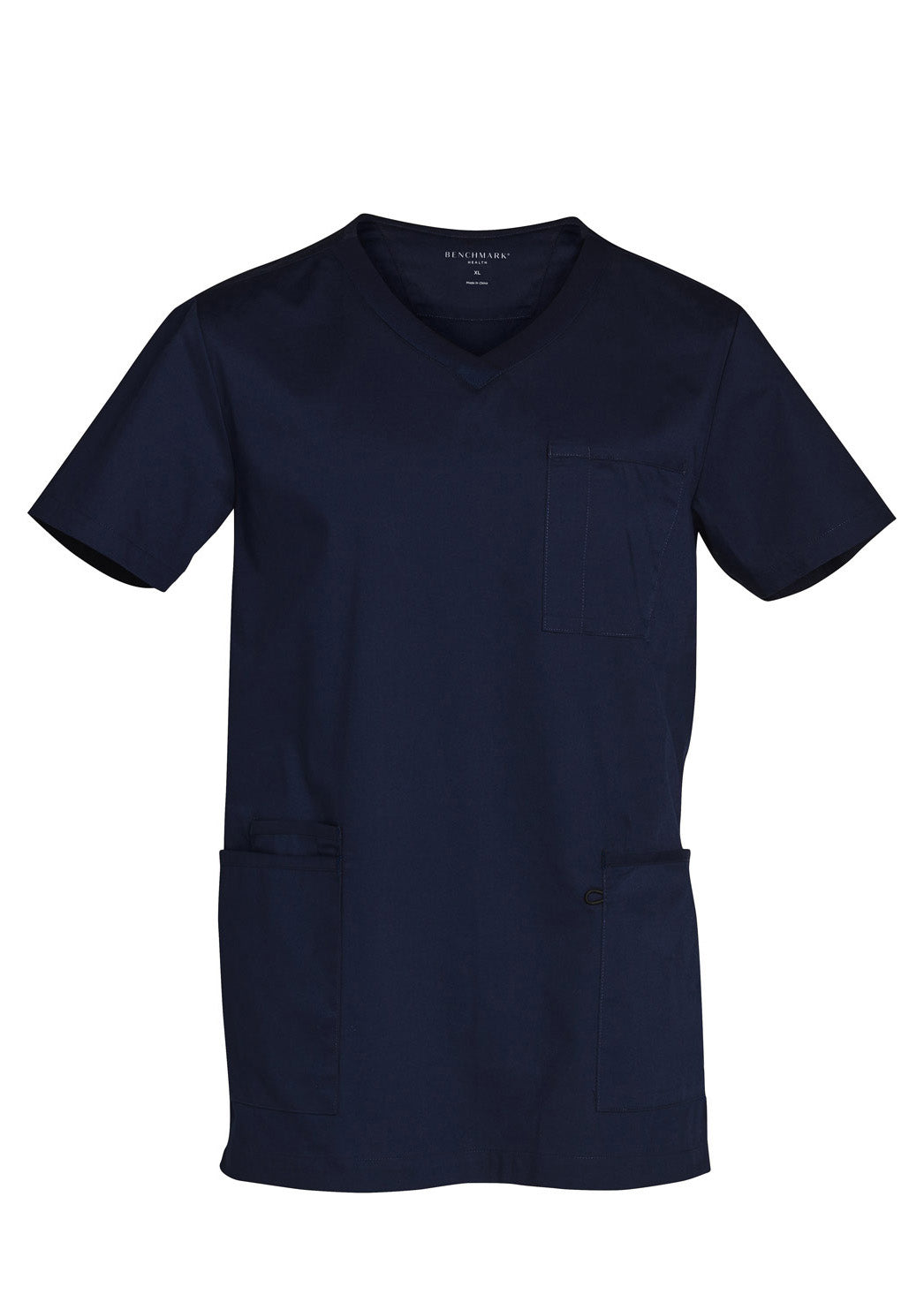 Winning Spirit Mens V-Neck Contrast Trim Scrub Top